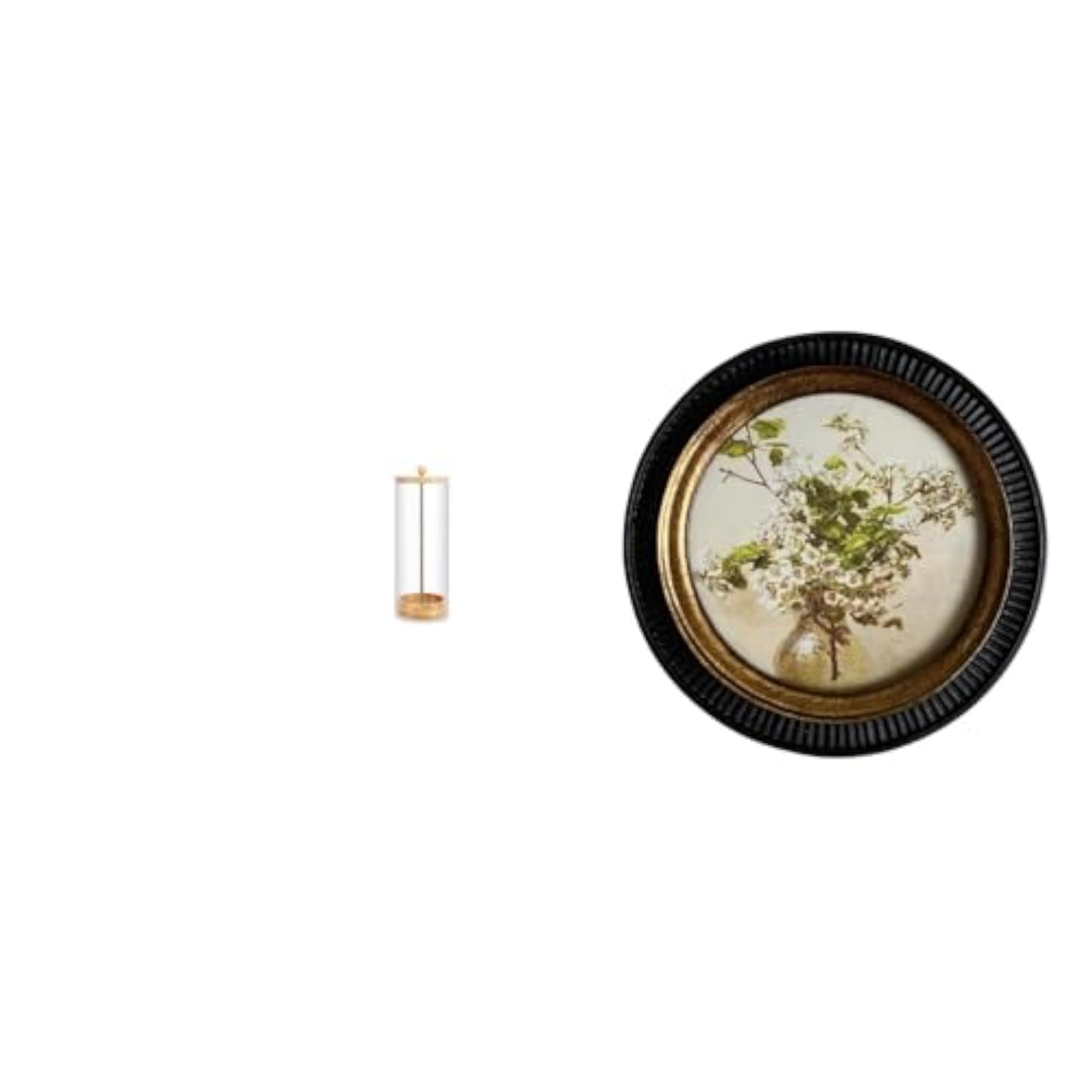 Transparent Straw Organizer with Antique Embossed Resin Frame